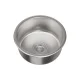 Cefito 43cm Round Stainless Steel Kitchen Sink - Heavy Duty, Satin Finish, Sound-Reducing, Multi-Mount, 5-Year Warranty