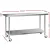 Cefito 1829x610mm Stainless Steel Kitchen Bench with Wheels - Food Grade 304, Adjustable, Heavy Duty, Lockable Castors