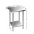 Cefito 610x610mm Stainless Steel Kitchen Bench - Durable 430 Grade with Adjustable Shelf & Legs for Home or Café Use