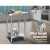 Cefito 610x610mm Stainless Steel Kitchen Bench - Durable 430 Grade with Adjustable Shelf & Legs for Home or Café Use
