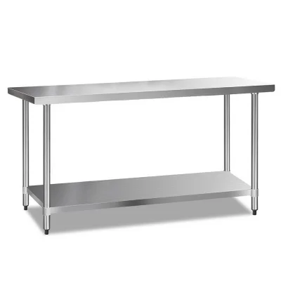 Cefito 1829x610mm Heavy Duty Stainless Steel Kitchen Bench, Adjustable Shelving, Corrosion Resistant, Easy Assembly Cefito 1829x610mm Heavy Duty Stainless Steel Kitchen Bench, Adjustable Shelving, Corrosion Resistant, Easy Assembly