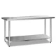 Cefito 1829x610mm Heavy Duty Stainless Steel Kitchen Bench, Adjustable Shelving, Corrosion Resistant, Easy Assembly