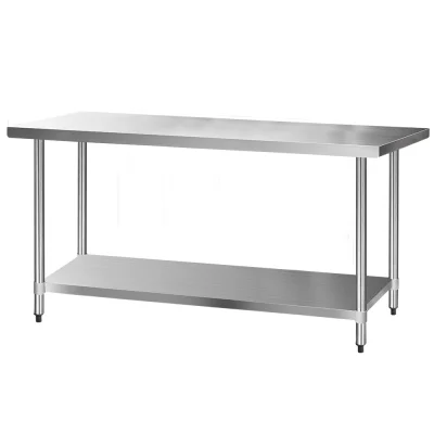 Cefito 1829x760mm Stainless Steel Kitchen Bench 430 - Heavy Duty, Corrosion Resistant with Adjustable Shelves & Feet
