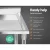 Cefito 100x60cm Stainless Steel Sink Bench - Durable 304 Stainless, Adjustable Shelf & Feet, Food Grade Finish