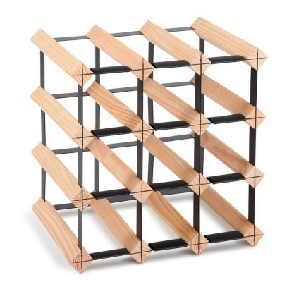 Artiss Wine Rack, Solid Pine Wood & Steel, Holds 12 Bottles, Natural Finish, 32x32x23.5cm, Durable & Elegant Design Artiss Wine Rack, Solid Pine Wood & Steel, Holds 12 Bottles, Natural Finish, 32x32x23.5cm, Durable & Elegant Design