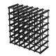 Artiss Wine Rack, Pine Wood & Steel, 42-Bottle Capacity, Black, 61x61x23.5cm, Stylish Display & Storage Solution Artiss Wine Rack, Pine Wood & Steel, 42-Bottle Capacity, Black, 61x61x23.5cm, Stylish Display & Storage Solution