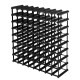Artiss Wine Rack, Pine Wood & Steel, 72 Bottle Capacity, Black, 80x80x23.5cm, Stylish & Durable Wine Storage Solution Artiss Wine Rack, Pine Wood & Steel, 72 Bottle Capacity, Black, 80x80x23.5cm, Stylish & Durable Wine Storage Solution