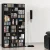Artiss BERT Black Bookshelf CD/DVD Storage Rack, Adjustable Particle Board, Holds 1116 CDs/528 DVDs, 102x23.5x194.5cm
