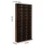 Artiss BERT Brown Bookshelf CD/DVD Storage Rack - Adjustable Particle Board, Holds 1116 CDs/528 DVDs, 102x23.5x194.5cm