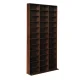 Artiss BERT Brown Bookshelf CD/DVD Storage Rack - Adjustable Particle Board, Holds 1116 CDs/528 DVDs, 102x23.5x194.5cm