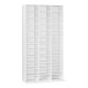 Artiss Bookshelf CD/DVD Storage Rack - White, Adjustable Particle Board, Holds 1116 CDs/528 DVDs, 102x23.5x194.5cm