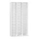 Artiss Bookshelf CD/DVD Storage Rack - White, Adjustable Particle Board, Holds 1116 CDs/528 DVDs, 102x23.5x194.5cm