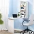Artiss Foldable Computer Desk with Wall-Mounted Bookshelf, White, Space-Saving Design, Particle Board, 78x52.5x156cm