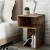 Artiss UMENI Bedside Table - Rustic Oak S-Shaped Design, 2 Shelves, Durable Particle Board, Easy Assembly, 33x33x50cm