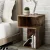 Artiss UMENI Bedside Table - Rustic Oak S-Shaped Design, 2 Shelves, Durable Particle Board, Easy Assembly, 33x33x50cm