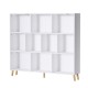 Artiss CORA Bookshelf 3 Tiers 10 Cubes – White & Pine, 120cm x 24cm x 107cm, Sturdy Display Shelf with Solid Artiss CORA Bookshelf 3 Tiers 10 Cubes – White & Pine, 120cm x 24cm x 107cm, Sturdy Display Shelf with Solid