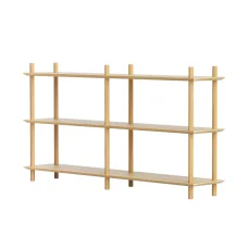 Artiss 3-Tier Bookshelf Display Stand - Pine Wood Legs, 15mm MDF, 160x30x82cm, Anti-Tip Safety, 20kg/S