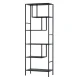 Artiss Bookshelf 5-Tier Display Shelf, Metal & Particle Board, Black, 60x33x171 cm, Industrial Design, Easy Assembly