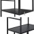 Artiss Bookshelf 5-Tier Display Shelf, Metal & Particle Board, Black, 60x33x171 cm, Industrial Design, Easy Assembly