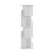 Artiss Bookshelf 4 Tiers Particle Board White 40x40x130cm - Edie Rotating Display Shelf for Home & Office