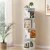 Artiss Bookshelf 4 Tiers Particle Board White 40x40x130cm - Edie Rotating Display Shelf for Home & Office