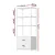 Artiss 152CM White Bookshelf Display Shelf with 2 Drawers, Metal Frame, Easy Assembly, Anti-Tip Kit, 3-Tier Storage