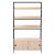 Artiss Bookshelf 5 Tier Cube Cabinet, MDF & Metal, Oak & Black, 100x40x180cm, Stylish Display, Easy Assembly