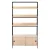 Artiss Bookshelf 5 Tier Cube Cabinet, MDF & Metal, Oak & Black, 100x40x180cm, Stylish Display, Easy Assembly