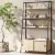 Artiss Bookshelf 5 Tier Cube Cabinet, MDF & Metal, Oak & Black, 100x40x180cm, Stylish Display, Easy Assembly