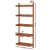 Artiss Floating Bookshelf, MDF 5-Tier, Oak, 77.5x25x180cm, Contemporary Display Shelf, Easy Assembly, Adjustable