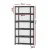 Artiss 5-Tier Black Display Cabinet Bookshelf with Bamboo Frame, Clear Acrylic Panels, and Magnetic Door Closure