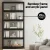 Artiss 5-Tier Black Display Cabinet Bookshelf with Bamboo Frame, Clear Acrylic Panels, and Magnetic Door Closure