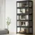 Artiss 5-Tier Black Display Cabinet Bookshelf with Bamboo Frame, Clear Acrylic Panels, and Magnetic Door Closure