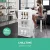 Artiss Bar Table with 3-Tier Storage Shelves, White - Versatile Breakfast Table, Cocktail Bar, or Desk, Honeycomb Board