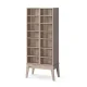 Artiss BERG Oak Bookshelf CD Storage Rack - 28 Adjustable Shelves, 60x32x150cm, Particle Board, Light Wood Tone