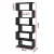 Artiss RIVA 6-Tier Black Bookshelf - Stylish S-Shape Display, Durable, Easy Assembly, Perfect for Home or Office