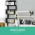 Artiss RIVA 6-Tier Black Bookshelf - Stylish S-Shape Display, Durable, Easy Assembly, Perfect for Home or Office