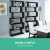 Artiss RIVA 6-Tier Black Bookshelf - Stylish S-Shape Display, Durable, Easy Assembly, Perfect for Home or Office