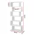 Artiss RIVA White 6-Tier S-Shape Bookshelf - Versatile Display, Sturdy Particle Board, 80x23.5x192cm, Easy Assembly