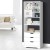 Artiss Bookshelf with Drawers, E1 Particle Board, 60x23.5x180cm, White - Modern Display Shelf with 7 Shelves & 3 Draw