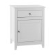 Artiss Gustav White Bedside Cabinet - E1 MDF, 48x38x53.5cm, Smooth Drawer & Sturdy Legs, Ample Storage, Easy Assembly