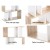 Artiss 5-Tier Bookshelf RITA - White & Oak Display Shelf, Sturdy Particle Board, 80x30x180cm, Home/Office Storage