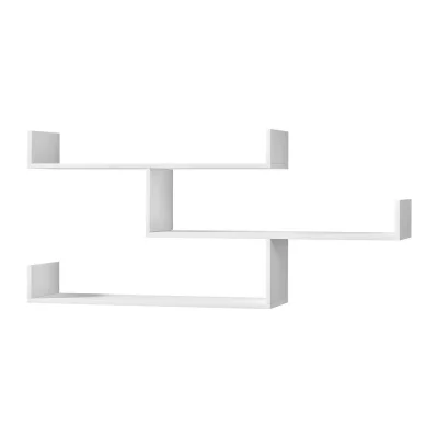 Artiss 3-Tier Floating Wall Shelf, White, 120x25x55cm - Minimalist Design, Multi-Use, Anti-Drop Panel, Easy Assembly
