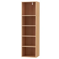 Artiss Bookshelf 5-Tier Pine Melamine 33x30x120cm - Elegant Storage Solution with Adjustable Shelves