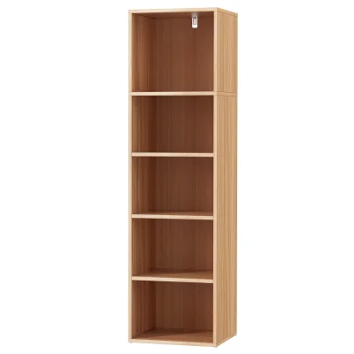 Artiss Bookshelf 5-Tier Pine Melamine 33x30x120cm - Elegant Storage Solution with Adjustable Shelves