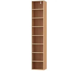 Artiss Bookshelf 8 Tiers, Pine, 33x30x180cm, Adjustable Shelves, Anti-Tip, Easy Assembly, Elegant Storage Solution