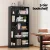Artiss Bookshelf 5 Tiers Particle Board Black 110x40x170cm - Elegant Storage & Display with Adjustable Shelves