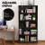 Artiss Bookshelf 5 Tiers Particle Board Black 110x40x170cm - Elegant Storage & Display with Adjustable Shelves