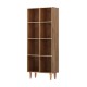 Artiss Bookshelf Bookcase, Walnut Particle Board, 4 Tiers, 60x30x150cm, Sturdy Design, Easy Assembly, Anti-Tip Safety