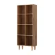 Artiss Bookshelf Bookcase, Walnut Particle Board, 4 Tiers, 60x30x150cm, Sturdy Design, Easy Assembly, Anti-Tip Safety